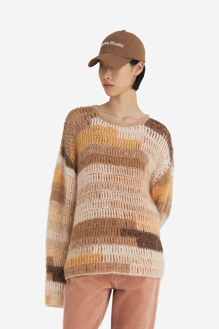 CROCHET ROUNDNECK T1 / BROWN