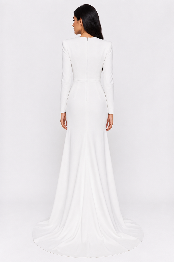 Crystal Embellished Slit Maxi Dress - Seraphina