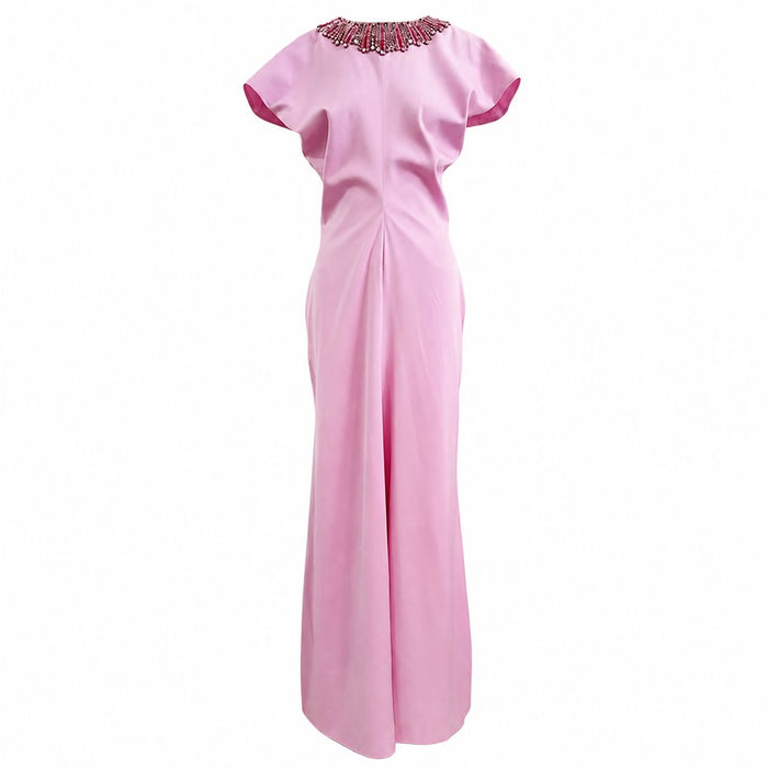 Crystal Neck Evening Gown - Elegance