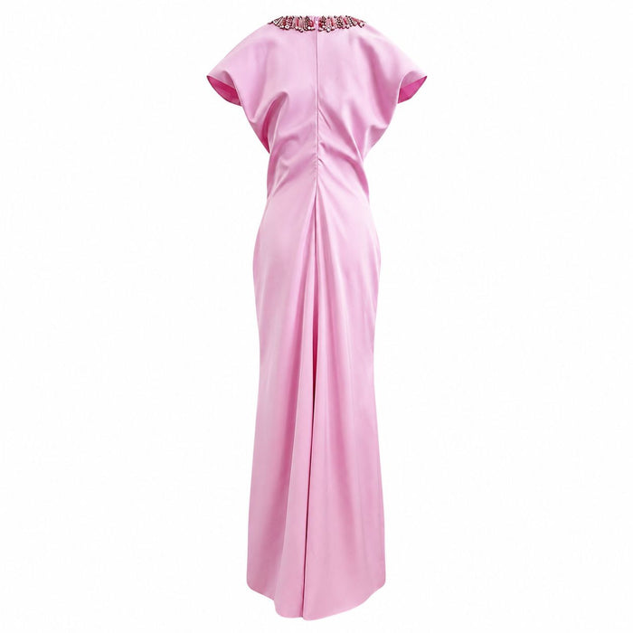 Crystal Neck Evening Gown - Elegance