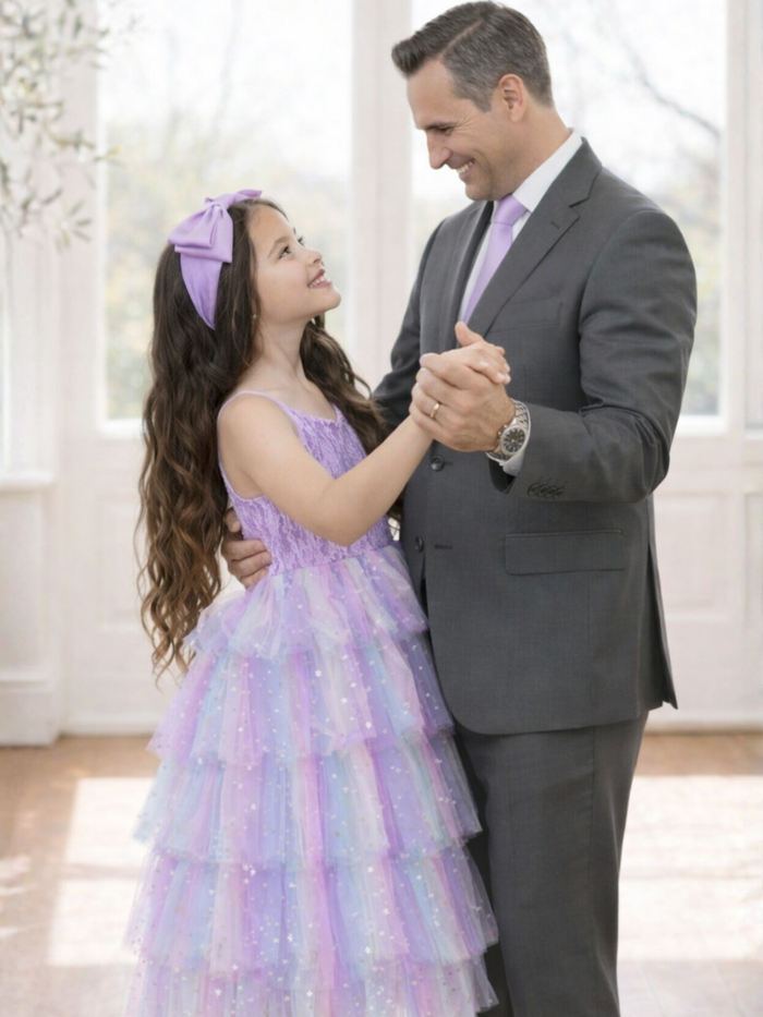 Daddy Daughter Dance Mens Lavender Tie