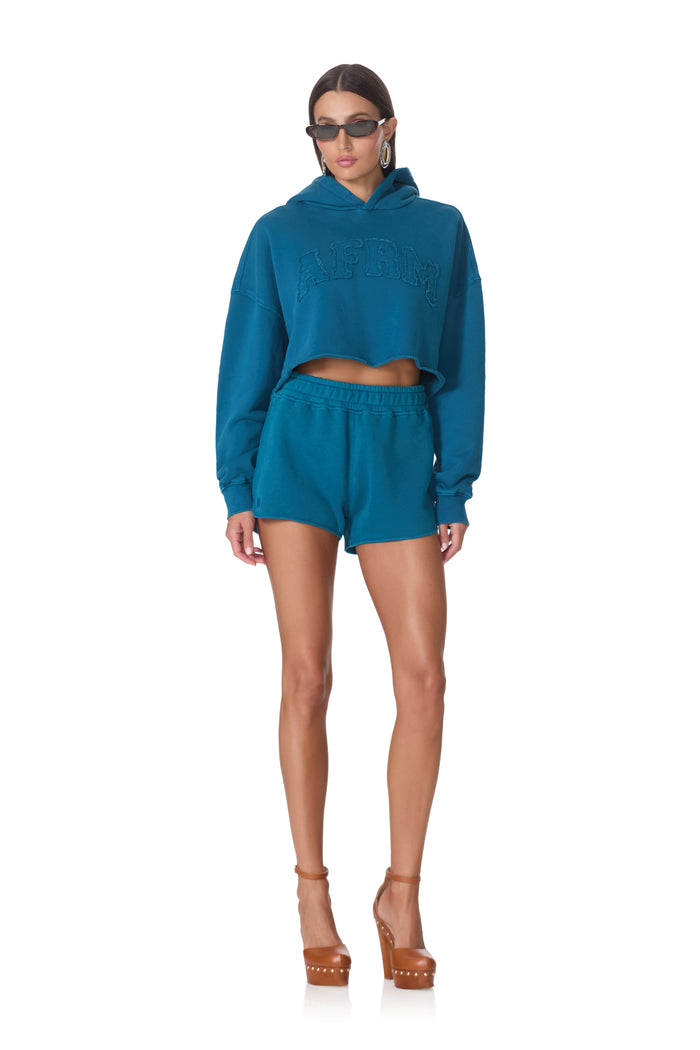 Darius Cropped Hoodie - Ocean Depths