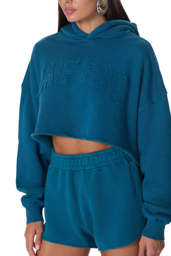 Darius Cropped Hoodie - Ocean Depths