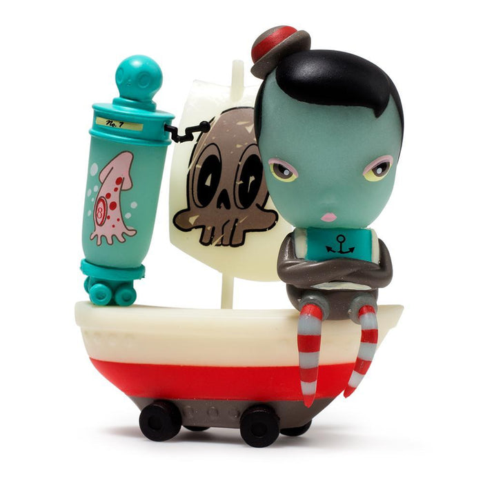 Dark Harbor mini figure by Kathie Olivas and Brandt Peters, vinyl collectible figure in a blind box, featuring detailed design.