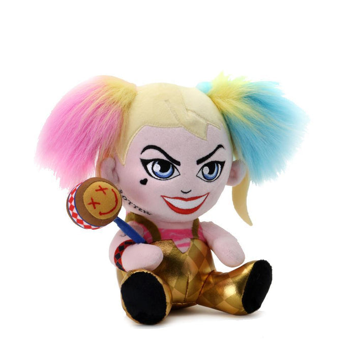 DC Comics Birds of Prey Harley Quinn plush toy by Kidrobot, soft and detailed plush figure of Harley Quinn from the comics.