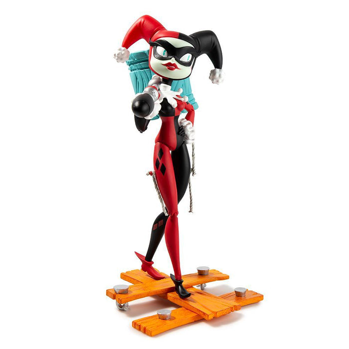 Harley Quinn art figure by Brandt Peters, detailed vinyl collectible featuring comic-style design and vibrant colors.