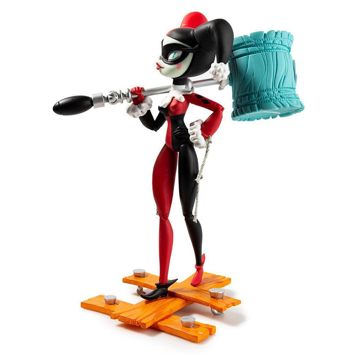 Harley Quinn art figure by Brandt Peters featuring detailed vinyl sculpture of DC Comics character with playful costume and vibrant colors.