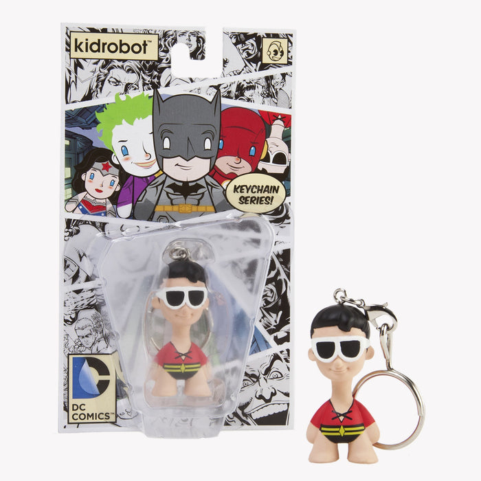 DC Universe Plastic Man 1.5-inch keychain featuring Vinyl and metal components, showcasing the iconic stretchy superhero character.