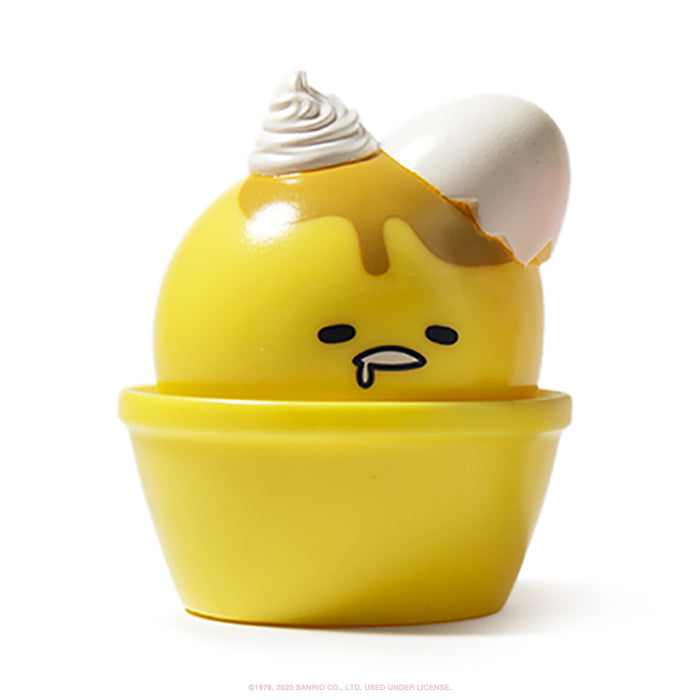 Sanrio Gudetama ice cream mini vinyl figure, 3-inch Sanrio character collectible with a cute, playful design.