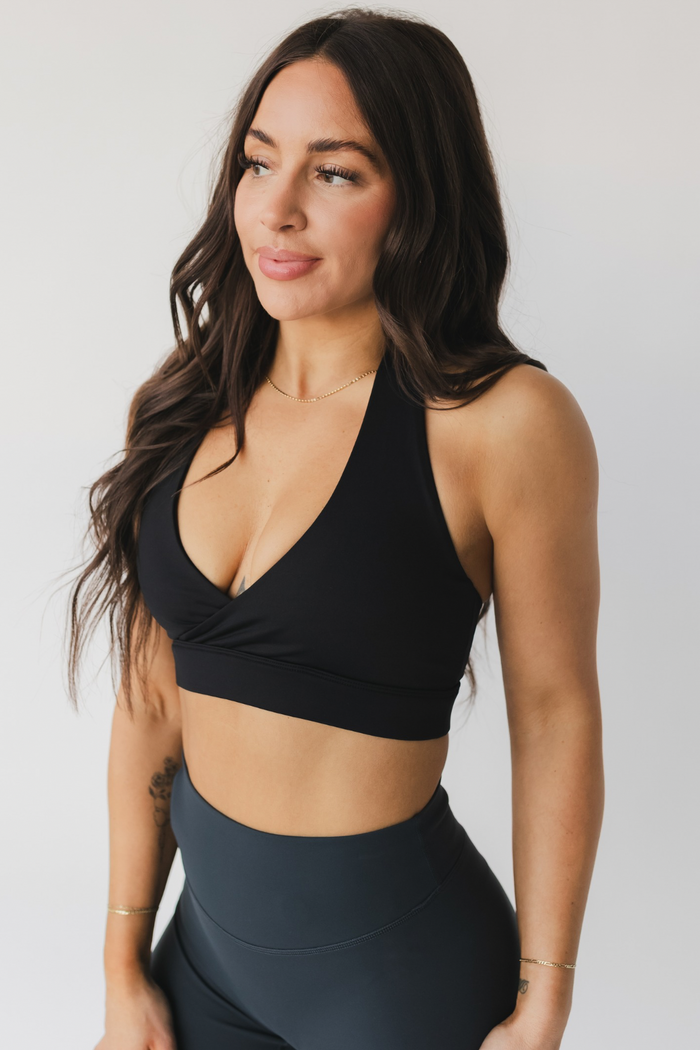 Deep V Halter Bra