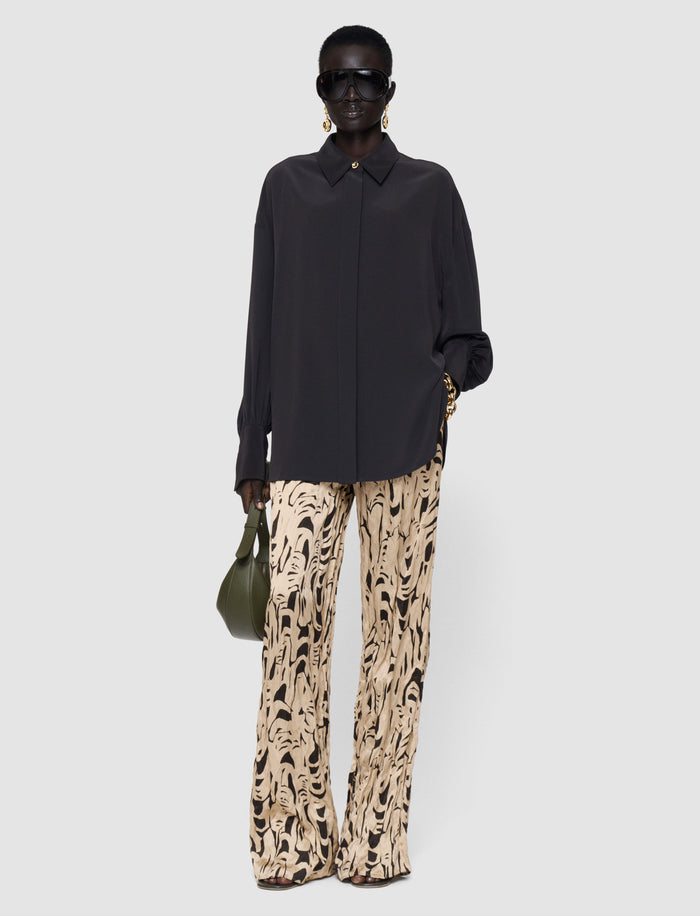 Multicolour Dijon Printed Crinkle Trousers - Joseph