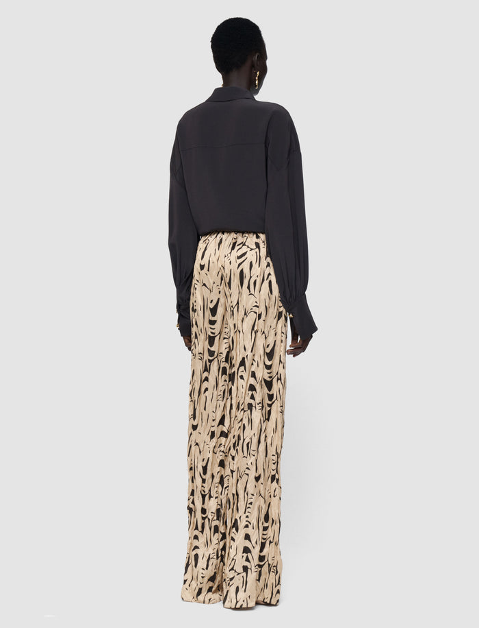 Multicolour Dijon Printed Crinkle Trousers - Joseph