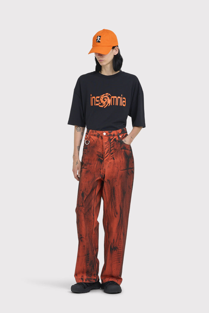 ÉTUDES DISTRICT DYED PAINT ORANGE TROUSERS 6