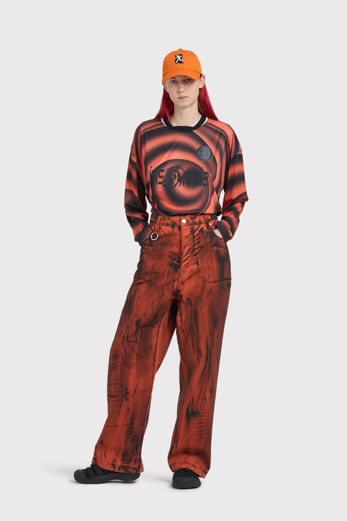 ÉTUDES DISTRICT DYED PAINT ORANGE TROUSERS 7