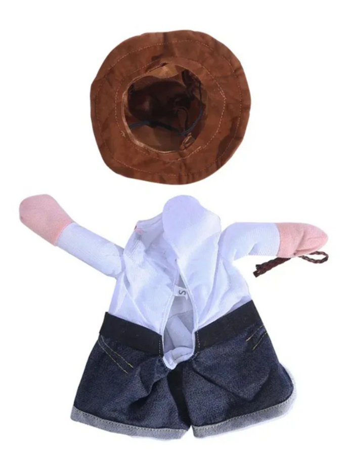 Dog Funny Cowboy Halloween Costume for Dogs and Cats Mia Belle Girls