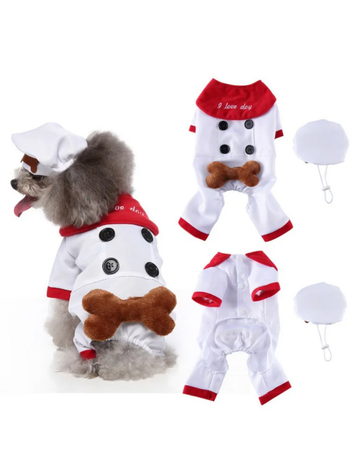 Dog Pawsitively Adorable Chef Halloween Costume Mia Belle Girls