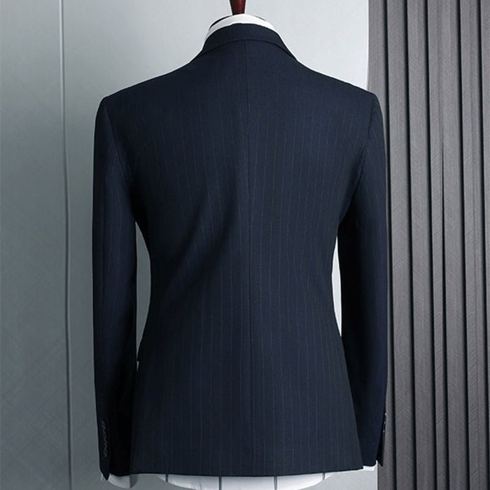 Double Breasted Men's Formal Attire British Fashion Business Casual Suit - Rosymae