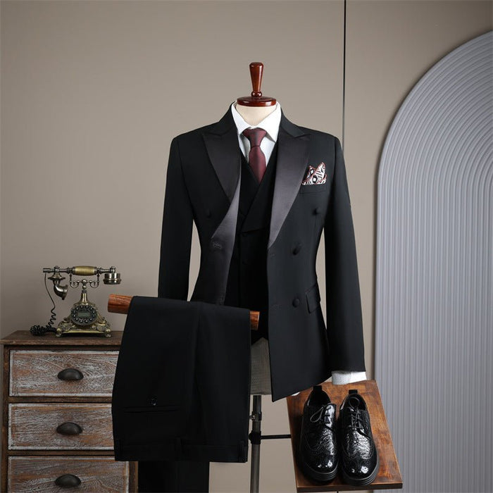 Double Breasted Men's Suit Groom And Best Man Suit Set - Rosymae