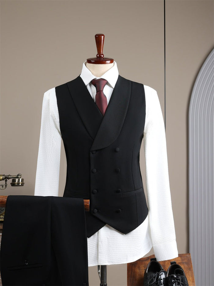 Double Breasted Men's Suit Groom And Best Man Suit Set - Rosymae