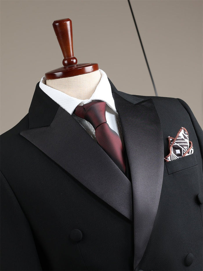 Double Breasted Men's Suit Groom And Best Man Suit Set - Rosymae
