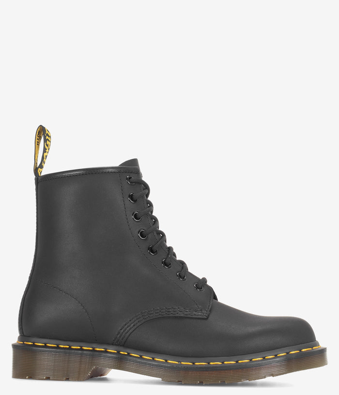 Dr. Martens 1460 Greasy Leather 8-Eye Boot - Black Greasy