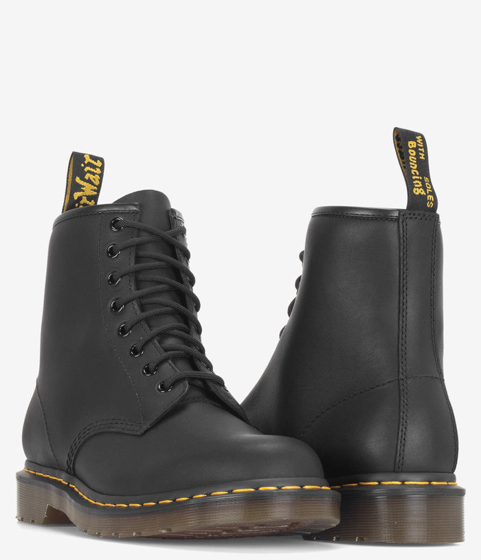 Dr. Martens 1460 Greasy Leather 8-Eye Boot - Black Greasy