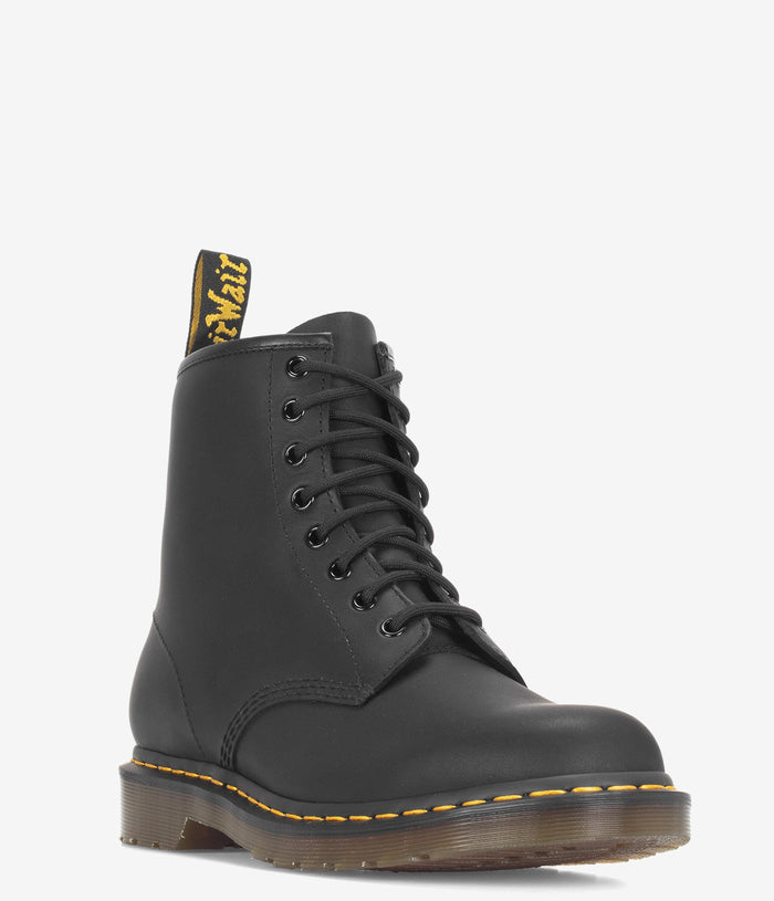 Dr. Martens 1460 Greasy Leather 8-Eye Boot - Black Greasy