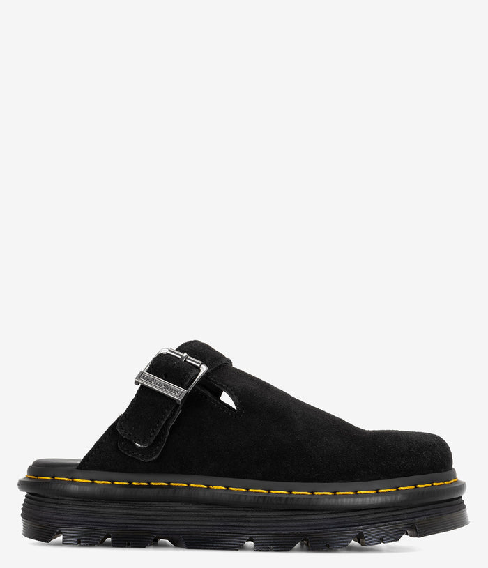 Dr. Martens Zebzag Suede Slingback Platform Mule - Blacksuede