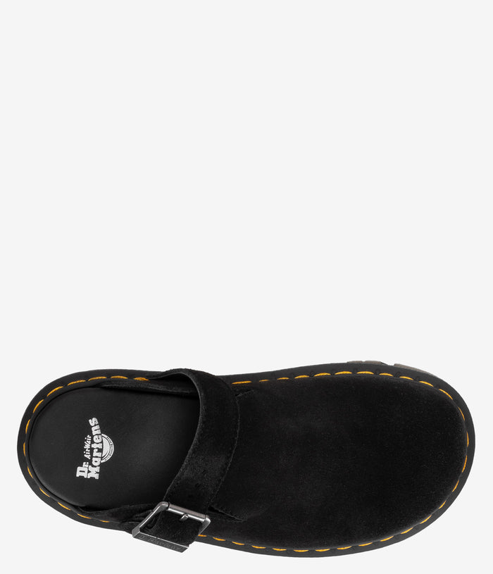 Dr. Martens Zebzag Suede Slingback Platform Mule - Blacksuede