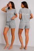 Dreamy Cotton Pyjama Set - Charcoal