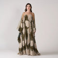 Dreamy Vow SS669 green beaded kaftan evening dress waist detail