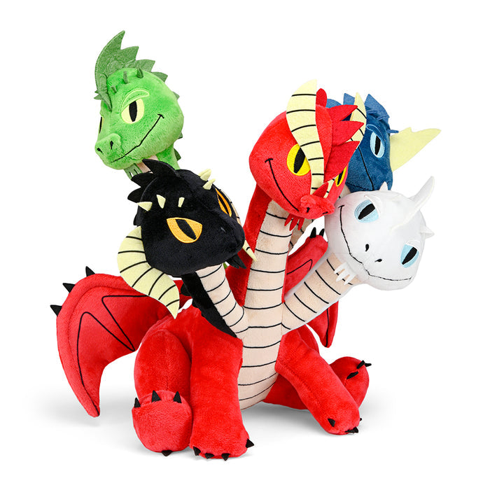 Dungeons & Dragons Tiamat 16-inch plush toy with detailed dragon design and colorful scales, soft and cuddly for fans.