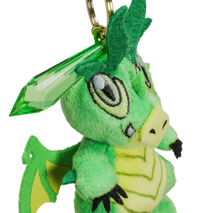 Dungeons & Dragons 50th Anniversary plush Wyrmlings collectible charms, 3-inch soft fabric plush toys featuring fantasy dragon designs.