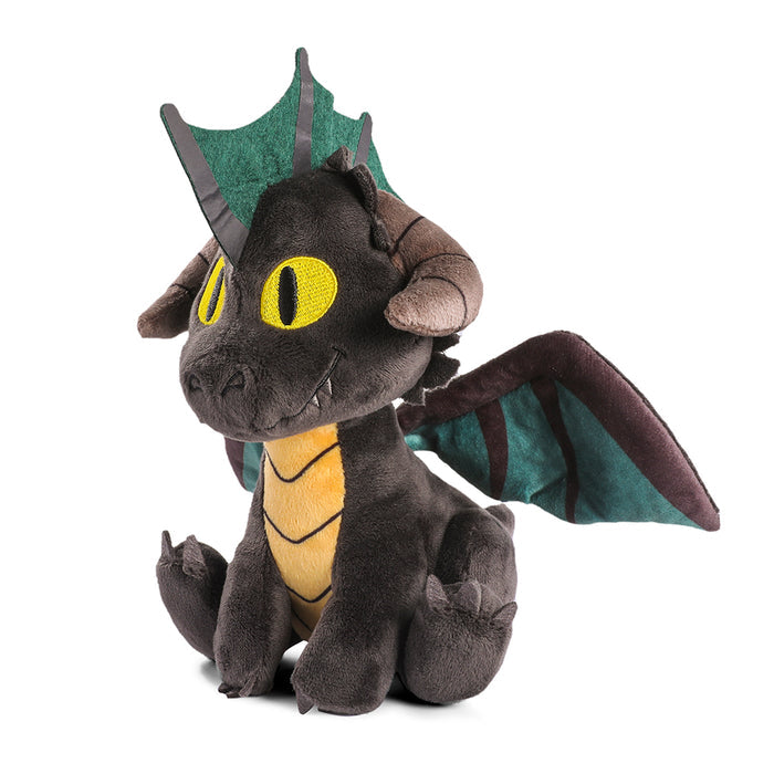 Black Dragon Phunny Plush by Dungeons & Dragons, soft and detailed plush toy featuring a black dragon with vibrant accents.