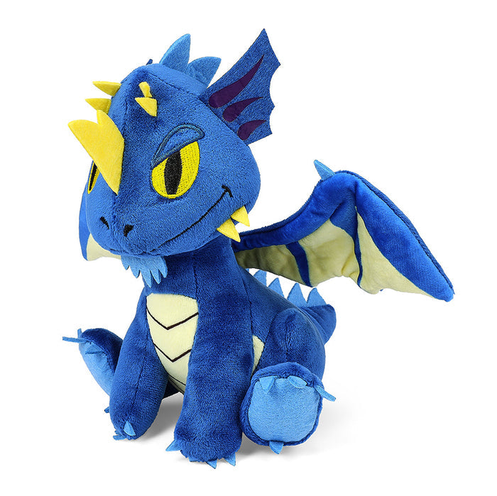 Dungeons & Dragons Blue Dragon Phunny Plush by Kidrobot, soft plush toy with blue scales and dragon features.
