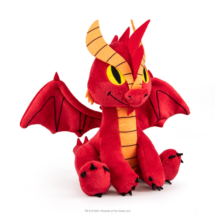 Dungeons & Dragons Red Dragon Phunny Plush by Kidrobot, soft and cuddly red dragon character from the D&D-themed plush collection.