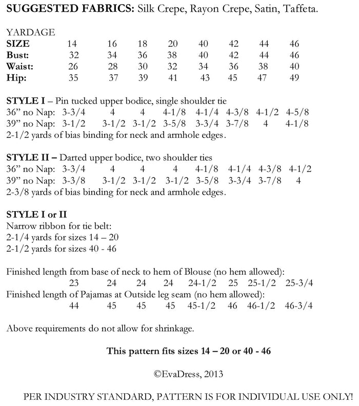 E-PATTERN 1935 Lounging Pajamas E1557
