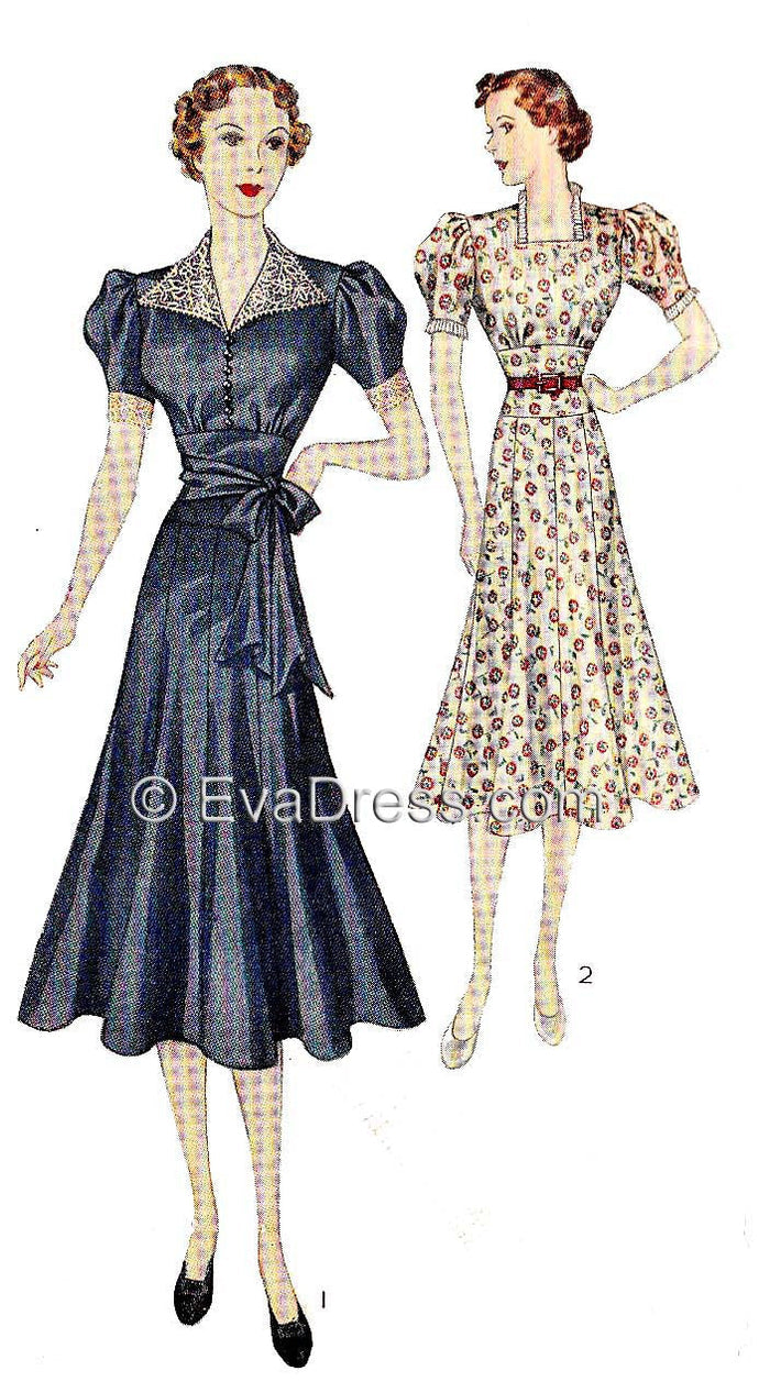 E-PATTERN 1938 Frocks E2636
