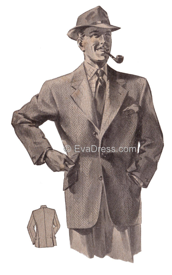 E-PATTERN, 1940's Semi-Hacking Jacket E1705