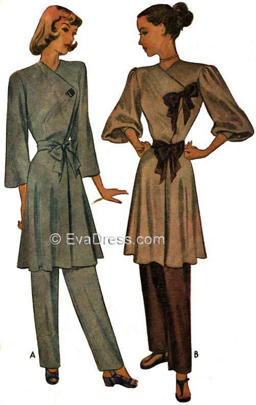 E-PATTERN 1946 Lounging Ensemble, NL40-6593