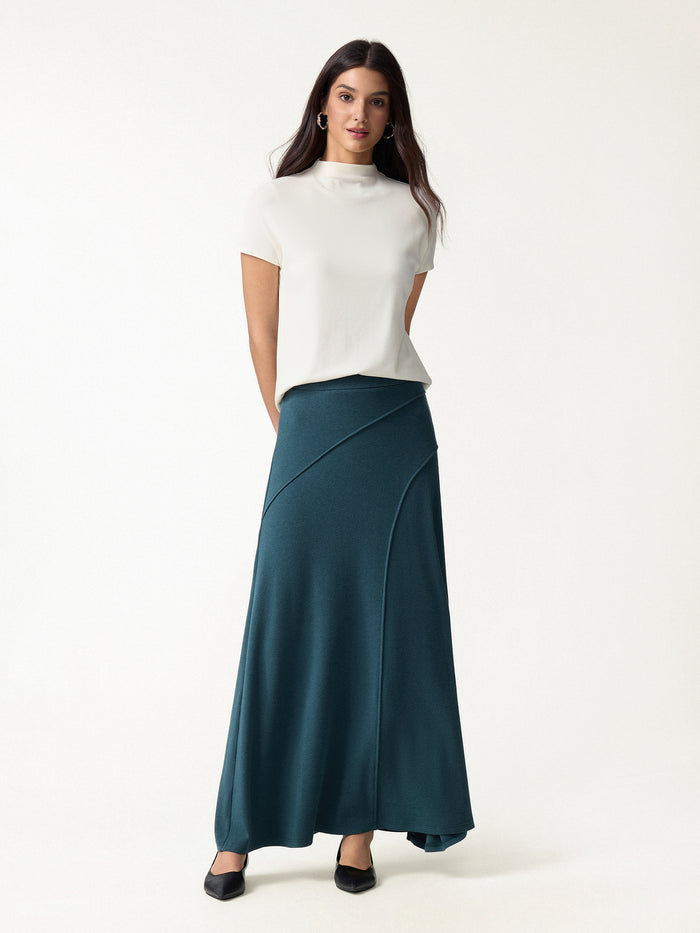 OGLmove Eco-Mousse® Drapey A-Line Midi Skirt