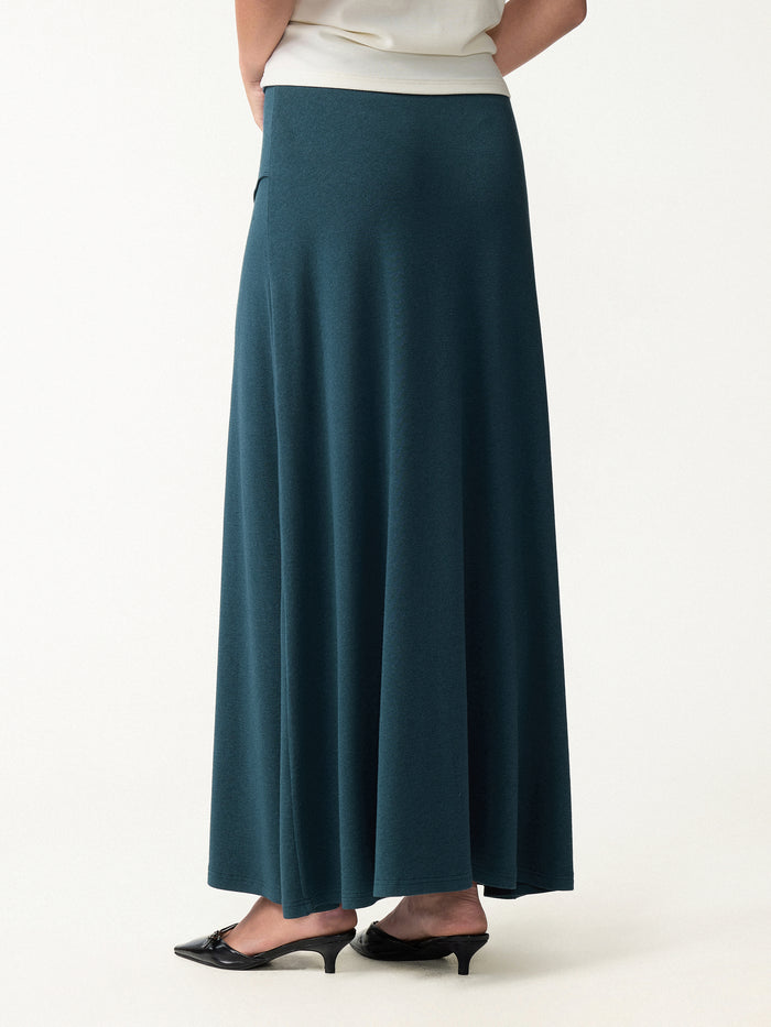 OGLmove Eco-Mousse® Drapey A-Line Midi Skirt