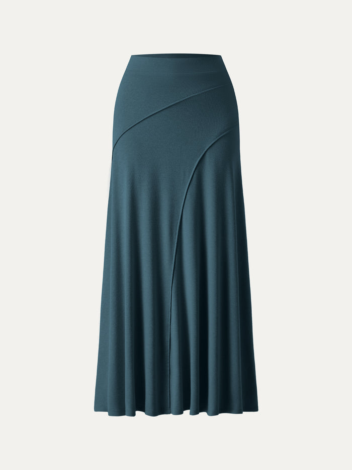OGLmove Eco-Mousse® Drapey A-Line Midi Skirt