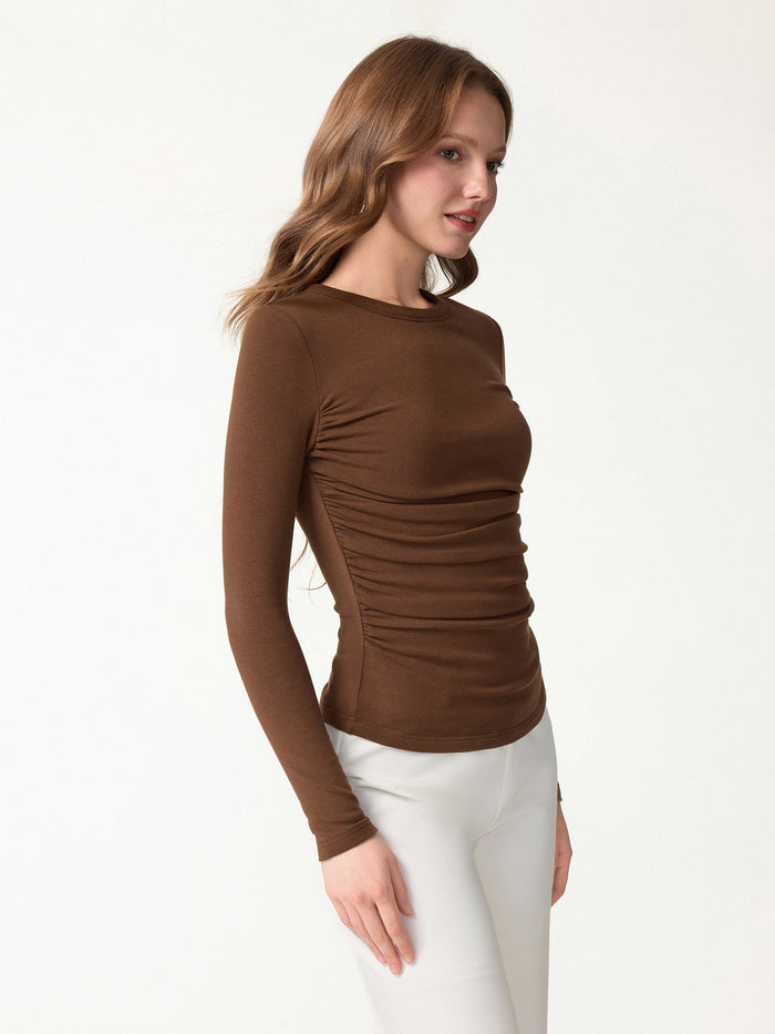 OGLmove Eco-Mousse® Long Sleeve Open-Back Bra Top