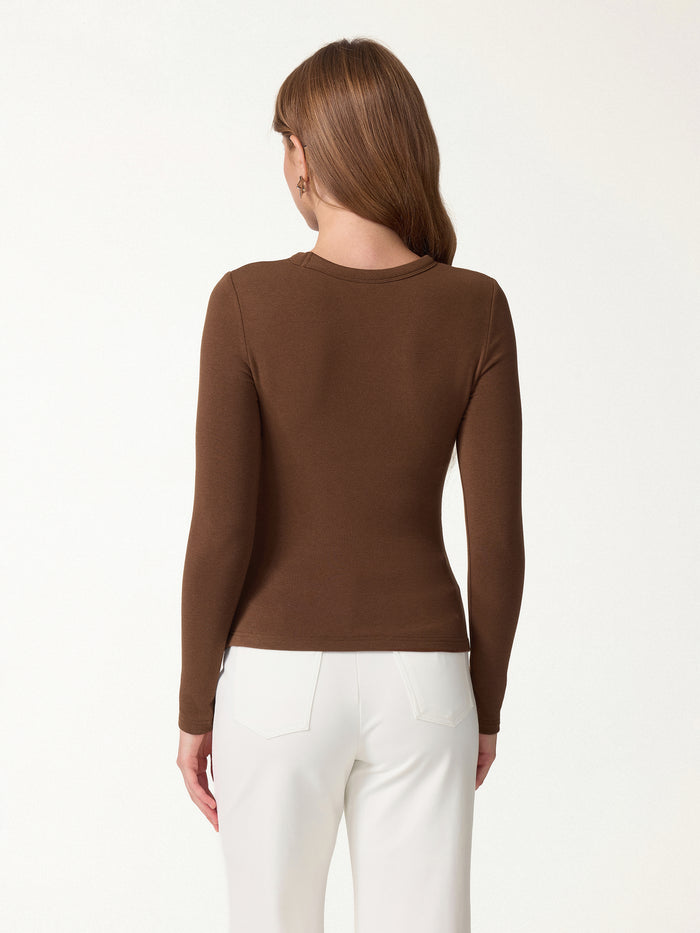 OGLmove Eco-Mousse® Long Sleeve Open-Back Bra Top