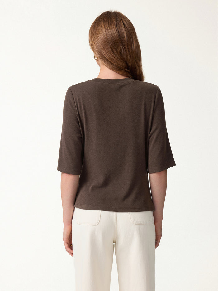 OGLmove Eco-Mousse® Round Neck Elbow Sleeve Top