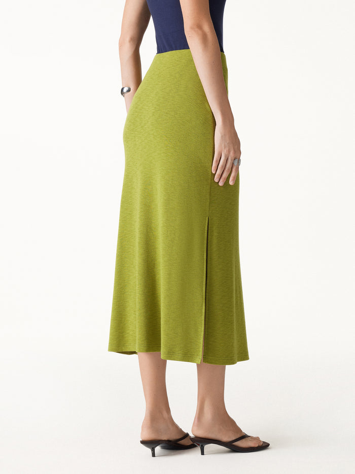 OGLmove Eco-Mousse® Side-Slit A-Line Midi Skirt