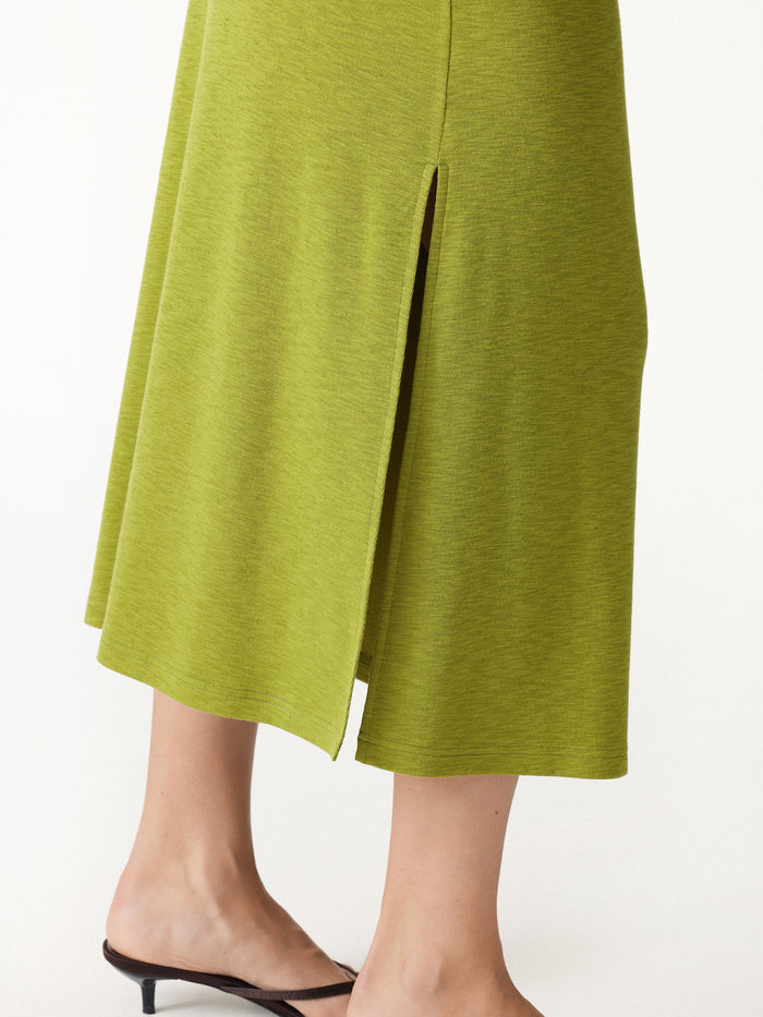 OGLmove Eco-Mousse® Side-Slit A-Line Midi Skirt