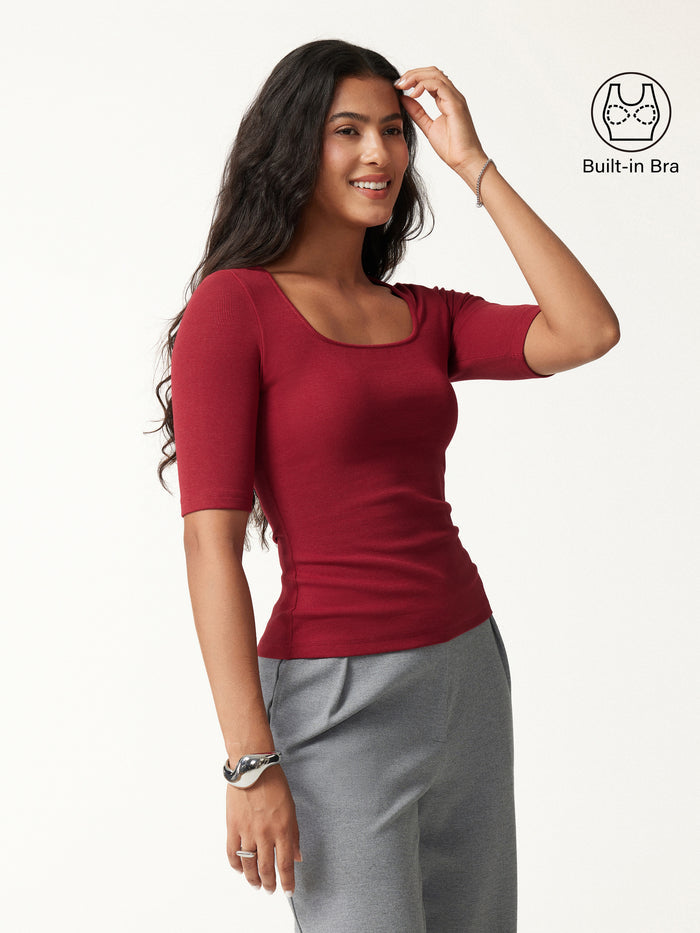 OGLmove Eco-Mousse® Elbow Sleeve Bra Top