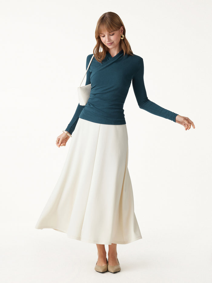 OGLmove Eco-Mousse® Long Sleeve Ruched Top
